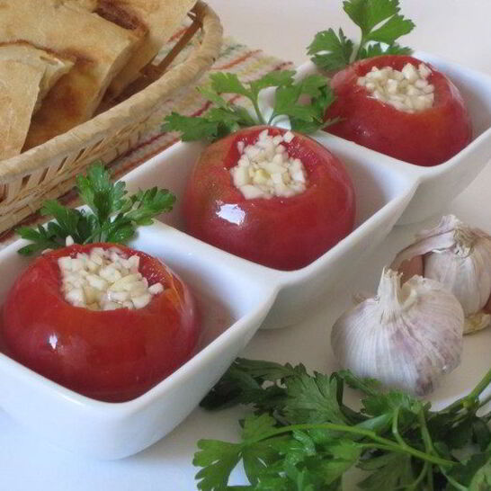 Рецепт малосольные помидоры с чесноком