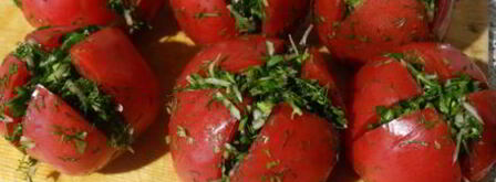 малосольные помидоры с зеленью. Шаг 6