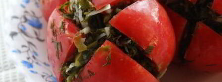 малосольные помидоры с зеленью. Шаг 10