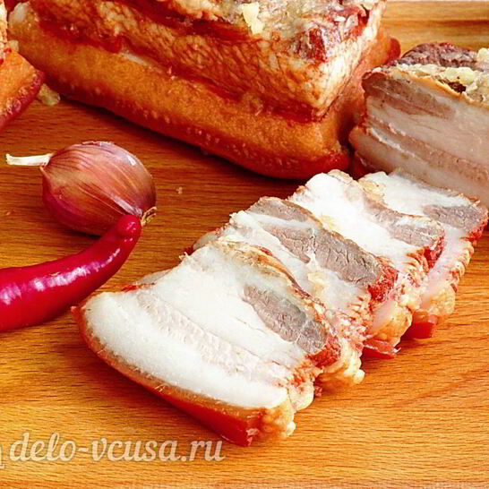 Рецепт сало в луковой шелухе в мультиварке