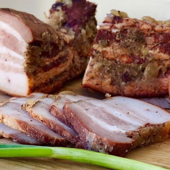 Рецепт сало в луковой шелухе