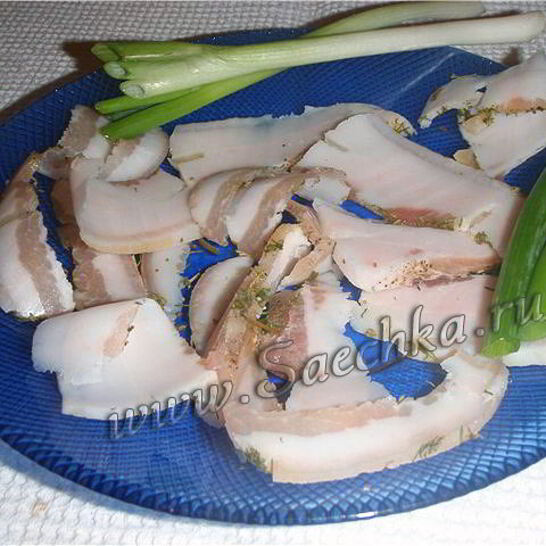 Рецепт соленое сало