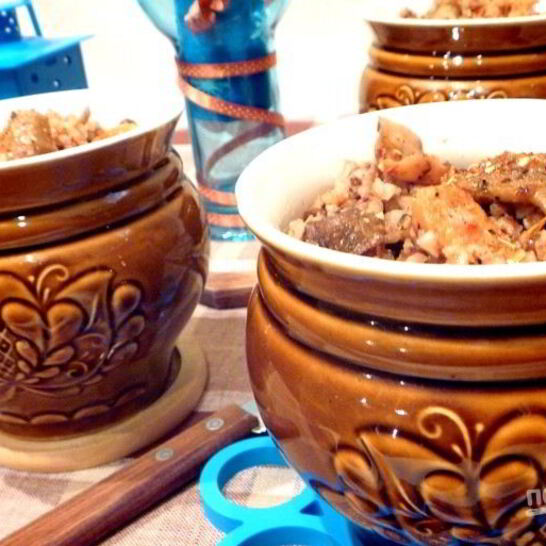 Рецепт сушеные грибы в горшочках