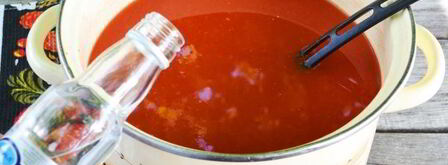 томатный сок через мясорубку на зиму. Шаг 9