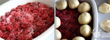 бухтельн на малиновом конфитюре. Шаг 3