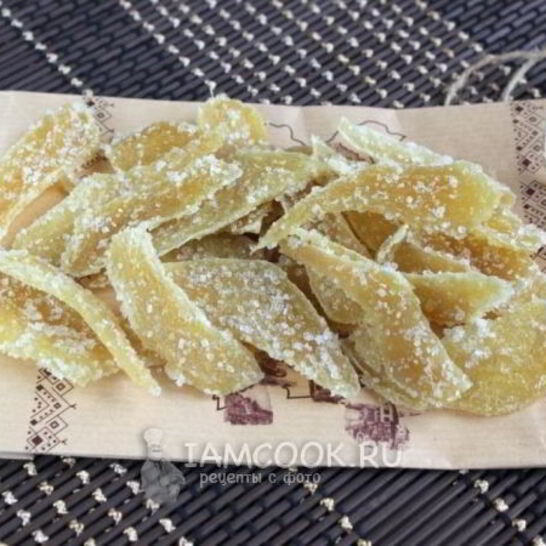 Рецепт цукаты из имбиря