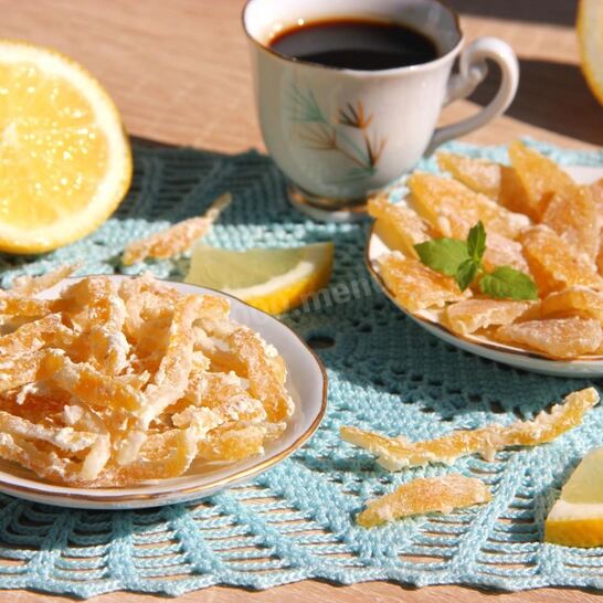 Рецепт цукаты из лимонной кожуры