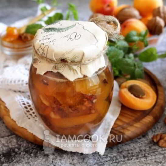 Рецепт варенье из абрикосов с грецким орехом