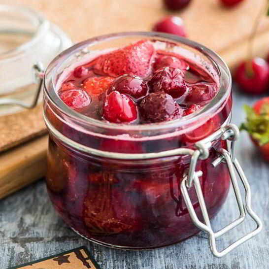 Рецепт варенье из клубники и вишни