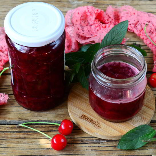 Рецепт вишневое варенье с мятой