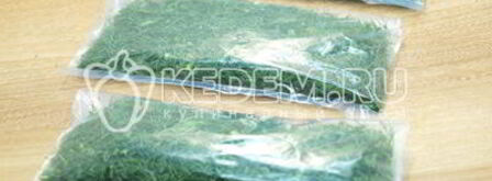 заморозка укропа на зиму. Шаг 4