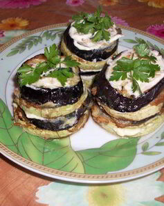 Баклажано-кабачковые горки в кляре