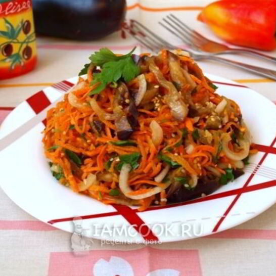 Рецепт баклажаны по-корейски с морковью