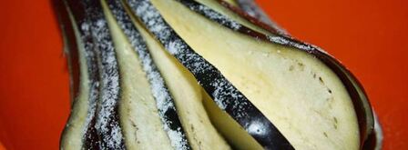 блюдо павлиний хвост из баклажанов. Шаг 2