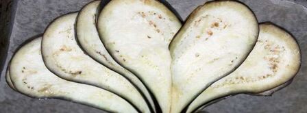 блюдо павлиний хвост из баклажанов. Шаг 5