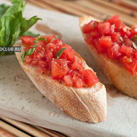Рецепт брускетта с помидорами