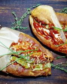 Баварские бутерброды-булочки с колбасой