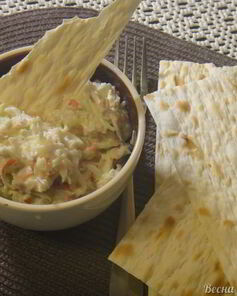 Бутербродная намазка из крабовых палочек и яблока