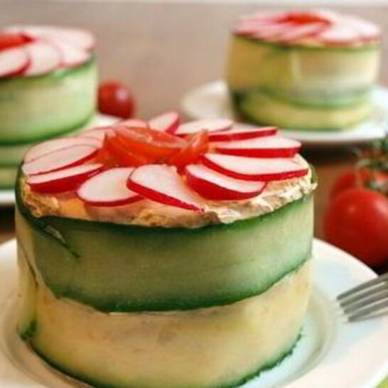 Рецепт бутербродный торт со сливочным сыром