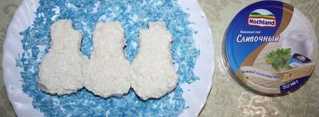 бутерброды поющие снеговики в шарфиках. Шаг 5