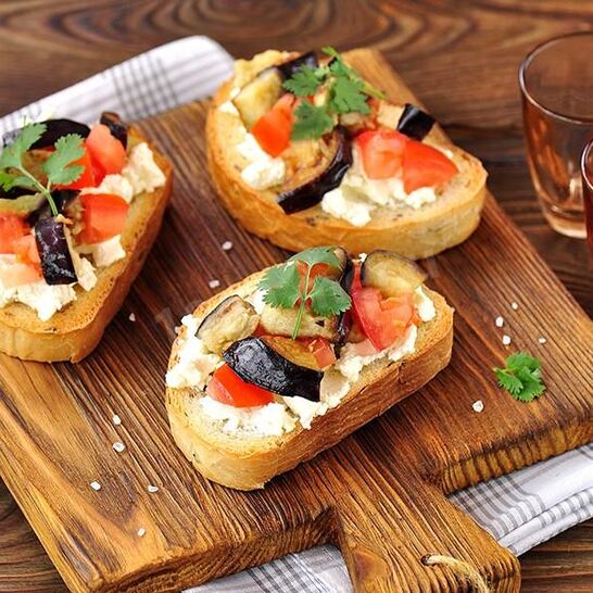 Рецепт бутерброды с баклажанами и помидорами