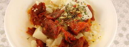 бутерброды с брынзой, вялеными помидорами и сыровяленой колбасой. Шаг 4