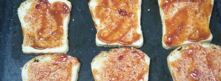 горячие бутерброды с фаршем. Шаг 7