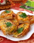 Горячие бутерброды с сыром и зеленью