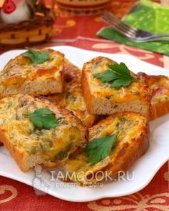 Горячие бутерброды с сыром и зеленью