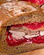 Закрытые бутерброды с красной капустой