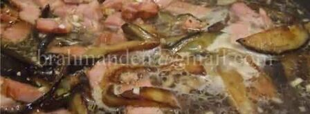 фарфалле в пиве с баклажанами и беконом. Шаг 21