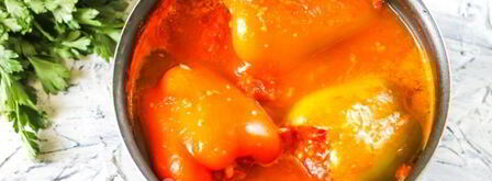 фаршированные перцы в томатном соусе. Шаг 16