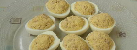 яйца, фаршированные печенью трески. Шаг 6