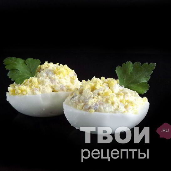 Рецепт яйца, фаршированные сельдью