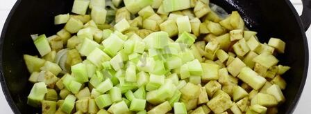 кабачково-баклажанная икра на зиму. Шаг 4