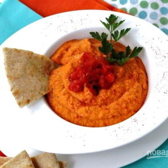 Рецепт хумус с болгарским перцем