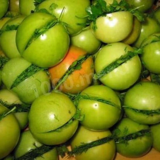 Рецепт квашеные зеленые помидоры с чесноком на зиму