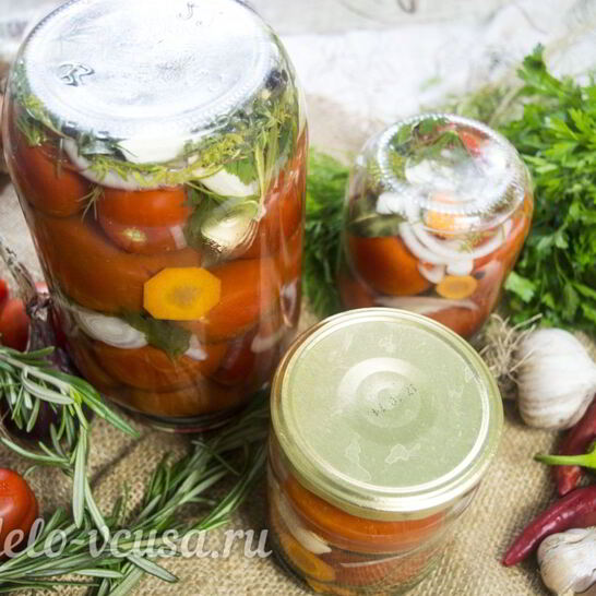 Рецепт маринованные помидоры с морковью