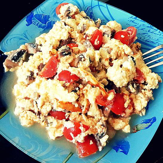 Рецепт французский омлет с грибами