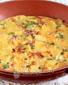 Фриттата с картофелем и ветчиной