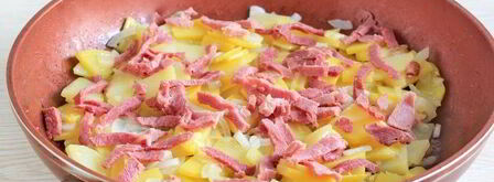 фриттата с картофелем и ветчиной. Шаг 8