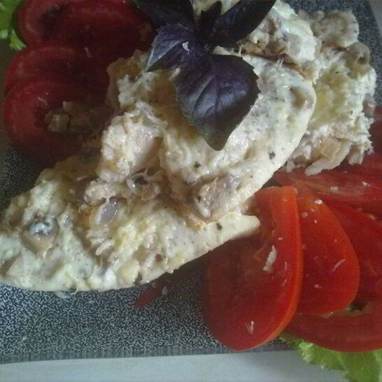 Рецепт фриттата с тилапией и грибами