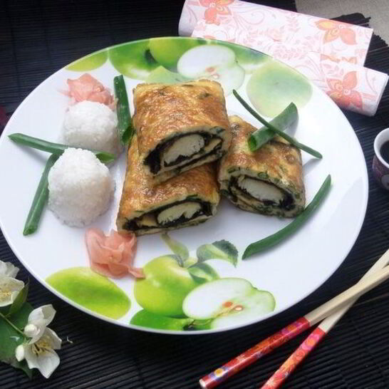 Рецепт омлет рыбный в японском стиле