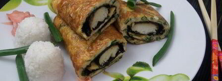 омлет рыбный в японском стиле. Шаг 19