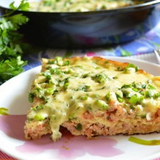 Рецепт омлет с фаршем на сковороде