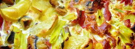 омлет с грибами, беконом и фасолью. Шаг 8