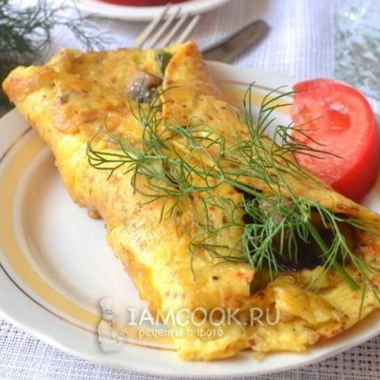 Рецепт омлет с грибами по-испански