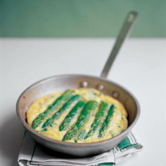 Рецепт омлет с картофелем и спаржей