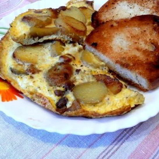 Рецепт омлет с картофелем