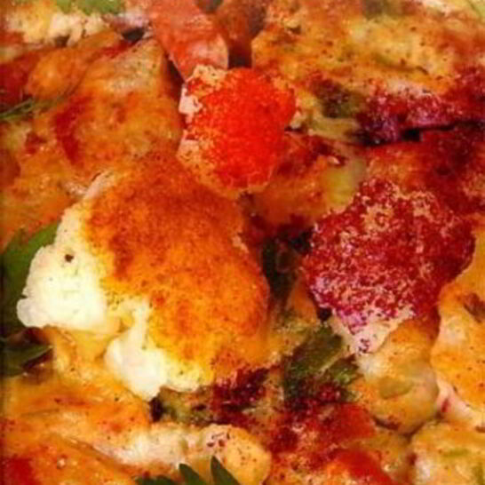 Рецепт омлет с колбасой и цветной капустой